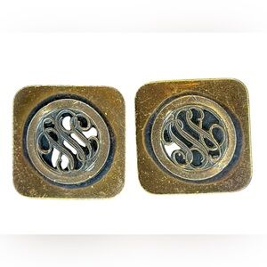 Vintage genuine copper clip on earrings